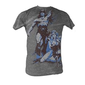 Conan Poster Tee Classic Action Movie Adult Heather Grey T-Shirt Tee Shirt