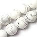 6mm Round White Howlite Beads Strand 15 Inch Jewelry Making Beads