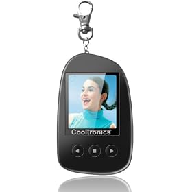 Cooltronics 1.5" Deluxe Digital Photo Keyring with Plug & Play Editing Software (BLACK)