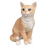 国華園 精巧ポリ製オーナメント お座りねこ・きなこ 1個 幅17×奥行25×高さ30.5cm ネコ