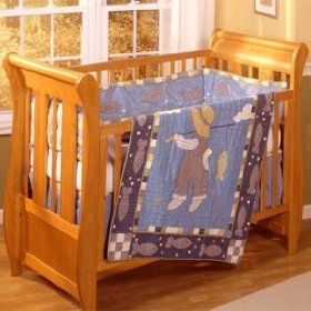 Baby Crib Bedding Set - 4 Piece Bedding Set - Gone Fishing Crib Set - Free Shipping
