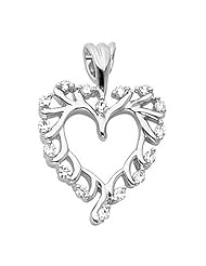 Platinum Diamond Heart Pendant - 0.48 Ct. -- LIFETIME WARRANTY