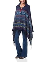 Peace & Love Poncho (Azul)
