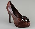 Crocodile Buckle Platform Heel