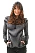 The Olian Contrast Banded Bottom Stripe Hoodie Nursing Top