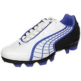 PUMA Little Kid/Big Kid V5.10 I FG Jr Soccer Cleat,White Pearl/Black/Puma Royal,12 M US Little Kid