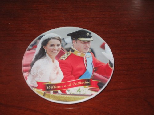 GLASS COASTER HRH Prince William and Catherine (Kate) Middleton Royal Wedding **Licensed** CommemorativeGlass Coaster - 29th April 2011 - #6w Ideal gift as a Collectors Item *Limited Edition*- Affordable Gift for your loved one! (DIS-RC-#GC6)