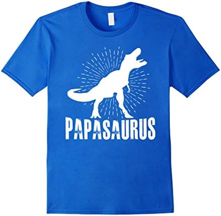 Men's Papasaurus Rex T-shirt  Large Royal Blue