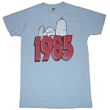  : PEANUTS SNOOPY "1985" Vintage Styled Soft Woven Tee