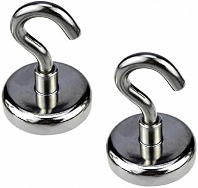 NSpole Ultra Heavy Duty Strong Neodymium Magnetic Hanging Hook (90 Pounds 2 Pack)