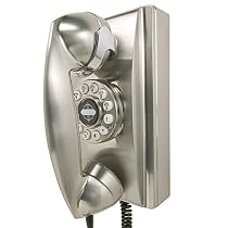 Crosley 302 Wall Phone CR55-Brushed Chrome