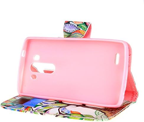 For LG G3 , Joy Chen Painting The Colorful Tree Leaves PU Leather and TPU [Wallet Magnet] Flip [Closure] Stand Case Cover for LG G3 With Card Holder F84+ Screen Protector + 24K Radiation Paste