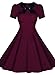 Miusol® Women's Scoop Neck Elegant Bow Vintage Evening Dress