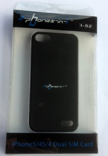 Dualsim adapter for iphone 5//4s/4 i-52 by 2-phones-in-1 + sim-ma…