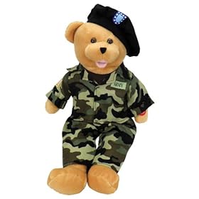 Chantilly Lane 19 inch American Hero Army Bear Sings Army Goes Rolling Along