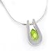 Sterling Silver Peridot Pendant & Snake Chain - 18