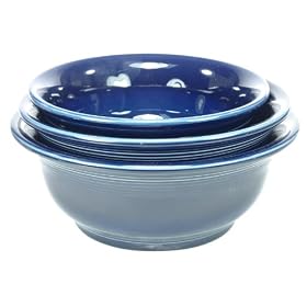 Homer Laughlin China Co. Fiesta Cobalt Blue Mixing Bowl Set 3-pc. by Fiesta