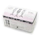 Coffret &agrave; Bijoux "Belle Epoque" rose gris