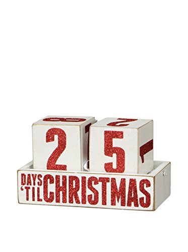 Box Sign Days Til Christmas Countdown Blocks Wooden Calendar