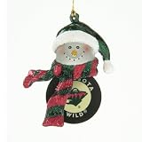 Minnesota Wild 3" Striped Acrylic Snowman Puck Ornament