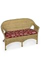 Wicker Settee Cushion 2.5"hx41"wx18"d Native Leaves
