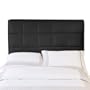 BackDrop Headboard Tufted Faux Leather, full/queen size in black