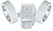 RAB Lighting SMSLES2X13NW Two Adjustable LED 26 Watt Floodlight with 180-Degree Detection Motion Sensor, White