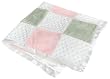 Textured Sherpa Patchwork - Pink / White / Sage