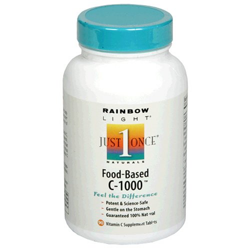 Rainbow Light Just Once C-1000 Food-Based Tablets, 90-Count Bottles (Pack of 2) by Rainbow Light