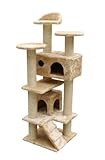52" New Cat Tree Condo Furniture Scratcher Beige