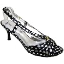 Womens Black Love-Heart Strappy Summer Sandals Ladies Shoes