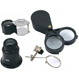 4 10x 20x Folding Magnifier Clip-On Jewelers Eye Loupes