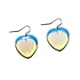 Opalite Heart Shape Dangle Earrings
