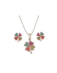 Generic Women 18k Gold Plated Set Necklace Earrings