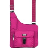 Baggallini UTC308FSPT Baggallini Uptown Bagg Crinkle Fuschia/Pewter