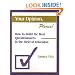 Your Opinion, Please!: How to Build the Best Questionnaires in the Field of Education