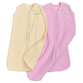 HALO SleepSack Wearable Fleece Blanket Gift Set - Pink/Yellow: Newborn and Small