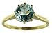9ct Yellow Gold Ladies 7mm Blue Topaz Solitaire Ring