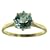 9ct Yellow Gold Ladies 7mm Blue Topaz Solitaire Ring