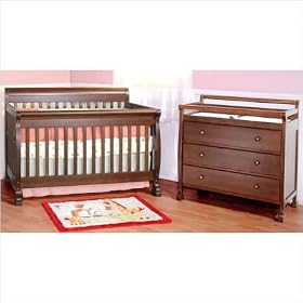 Kalani 4-in-1 Convertible Crib Nursery Set in Espresso