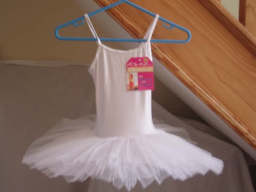 White leotard tutu fairy ballet dance dress girls age 5-6 Years by Katz Dancewear