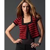 INC International Concepts? Striped Short-Sleeved Cardigan Sweater at INC International Concepts
