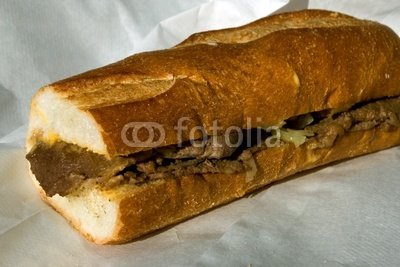 Wallmonkeys Peel and Stick Wall Decals - Authentic Philadelphia Cheesesteak from Geno's in South Philly - 24