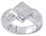 0.95Ct. 14K. White Gold Invisible Pave Diamond Anniversary Ring