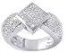 0.95Ct. 14K. White Gold Invisible Pave Diamond Anniversary Ring