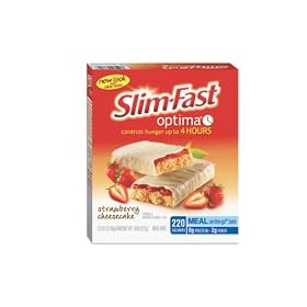 Slim-Fast Optima Meal Bar, Strawberry Cheesecake, 1.97-Ounce Bars in 12-Count Boxes