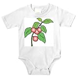 Onesie with plant, cherry, leaves, Asia, Japan, flora, fruit, berries