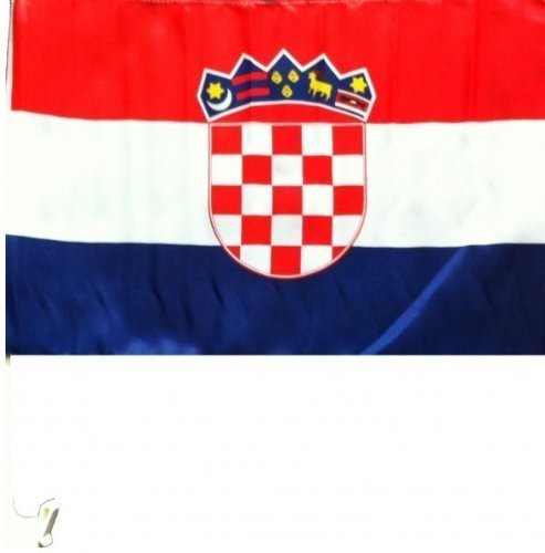 1 x Autofahne Autoflagge 45 x 30 Kroatien Auto Fahne Fahnen Flagge Flaggen EM 2012 mit Halterung