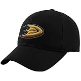 Reebok Anaheim Ducks Black Basic Logo Wool Blend Adjustable Hat