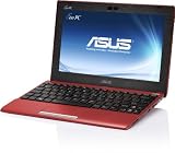 Asus R052C-RED001S 25,7 cm (10,1 Zoll) Netbook (Intel Atom N2800 ,1,8 GHz, 1GB RAM, 320GB HDD, Intel GMA 3650, Win 7 Starter) rot glossy